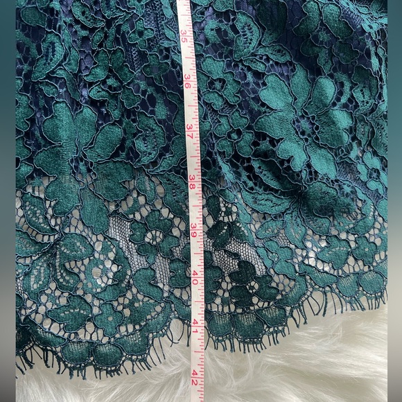 ELIZA J Women's Green V Neck Lace Fit & Flare midi Dress Size 16 EUC - Picture 9 of 11